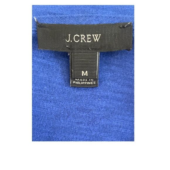 J. Crew Royal Blue Long Sleeve Layered Blouse size Medium - Picture 3 of 3